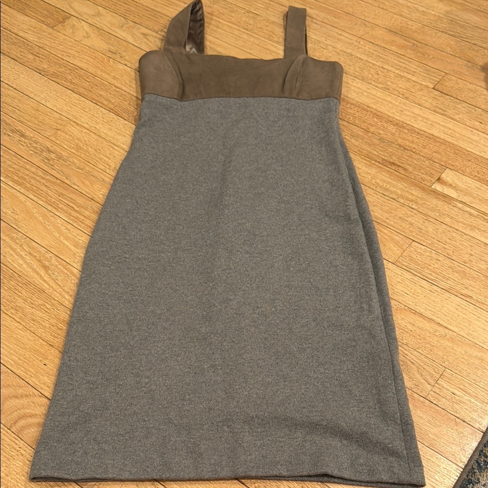 Ralph Lauren cashmere and suade Gray and Brown Women's Dress